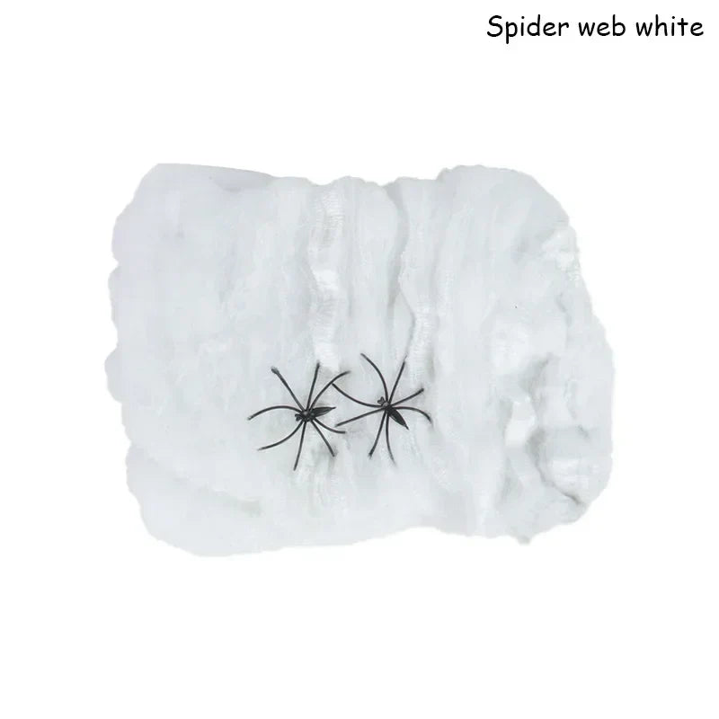 Halloween Stretchy Spider Web Cobweb Decoration Prop – 1–20 PCS