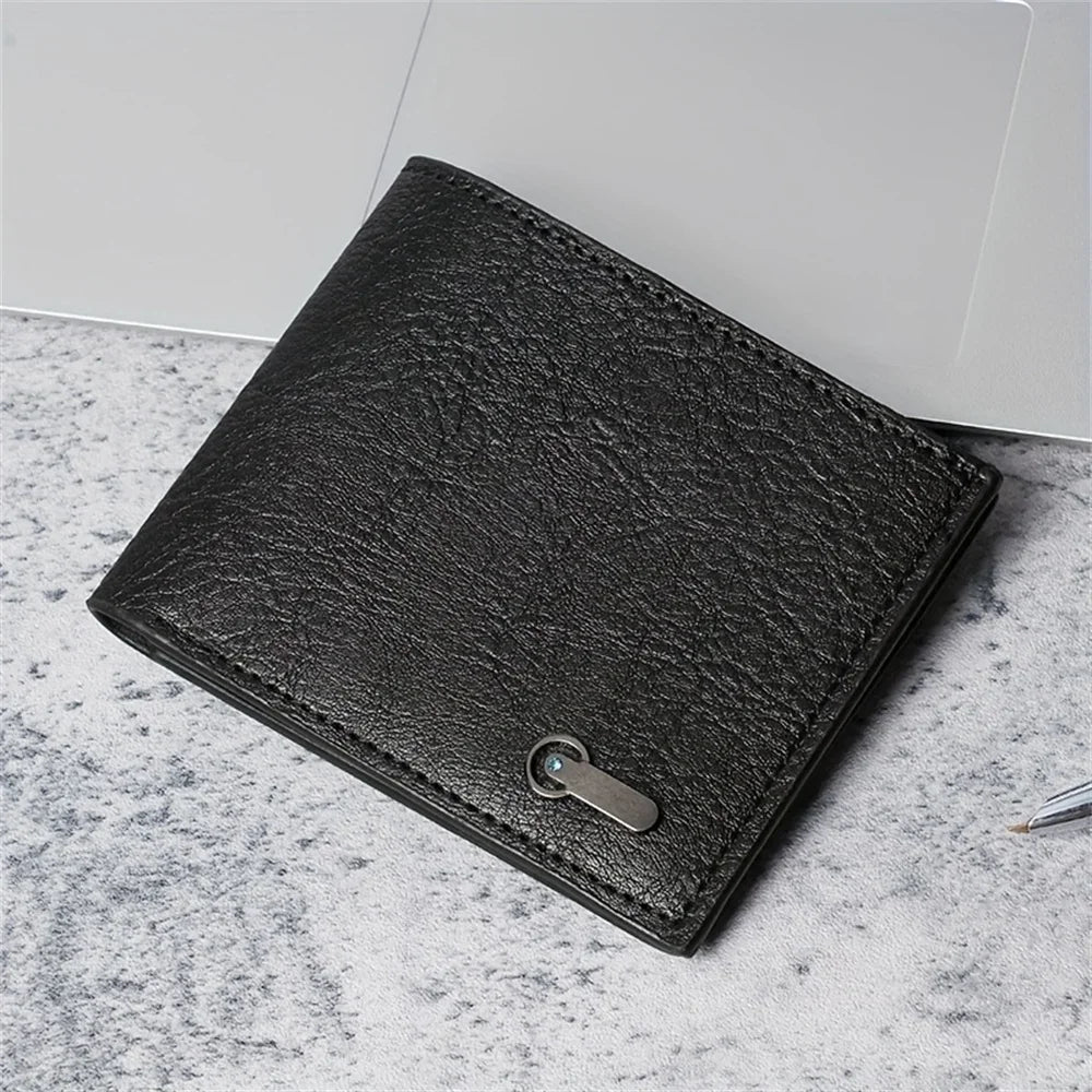 1Pcs Men Wallet Vintage Women Wallets Men's Backpack Short Shoulder Bag Handbags Credit Bluetooth Speaker Card Bags for Women Peaceful Pleasures Health and Wellness Black