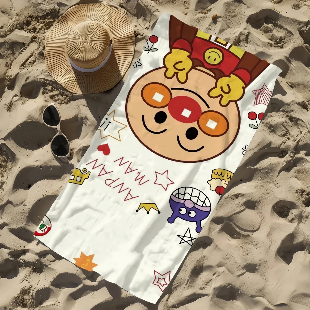 Anpanman Cartoon Quick-Dry Beach Towel | Soft Pool & Travel Quick-Dry Beach Towel Peaceful Pleasures Health and Wellness