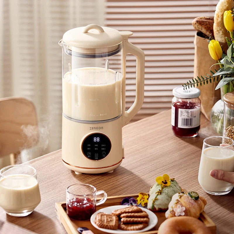 800ml Electric Soy Milk Maker & Blender – 10-Blade Wall Breaker