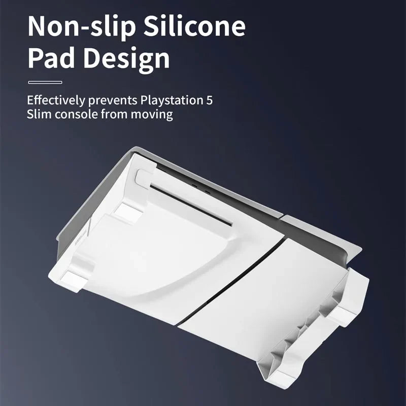 Horizontal Stand for PS5 Slim & Pro – Anti-Slip Cooling Base