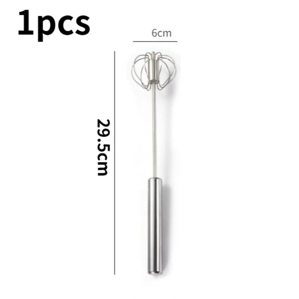 Semi-Automatic Stainless Steel Hand Whisk & Egg Beater