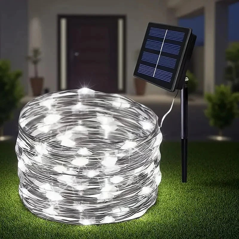 Solar Fairy String Lights Outdoor 8-Mode LED Waterproof