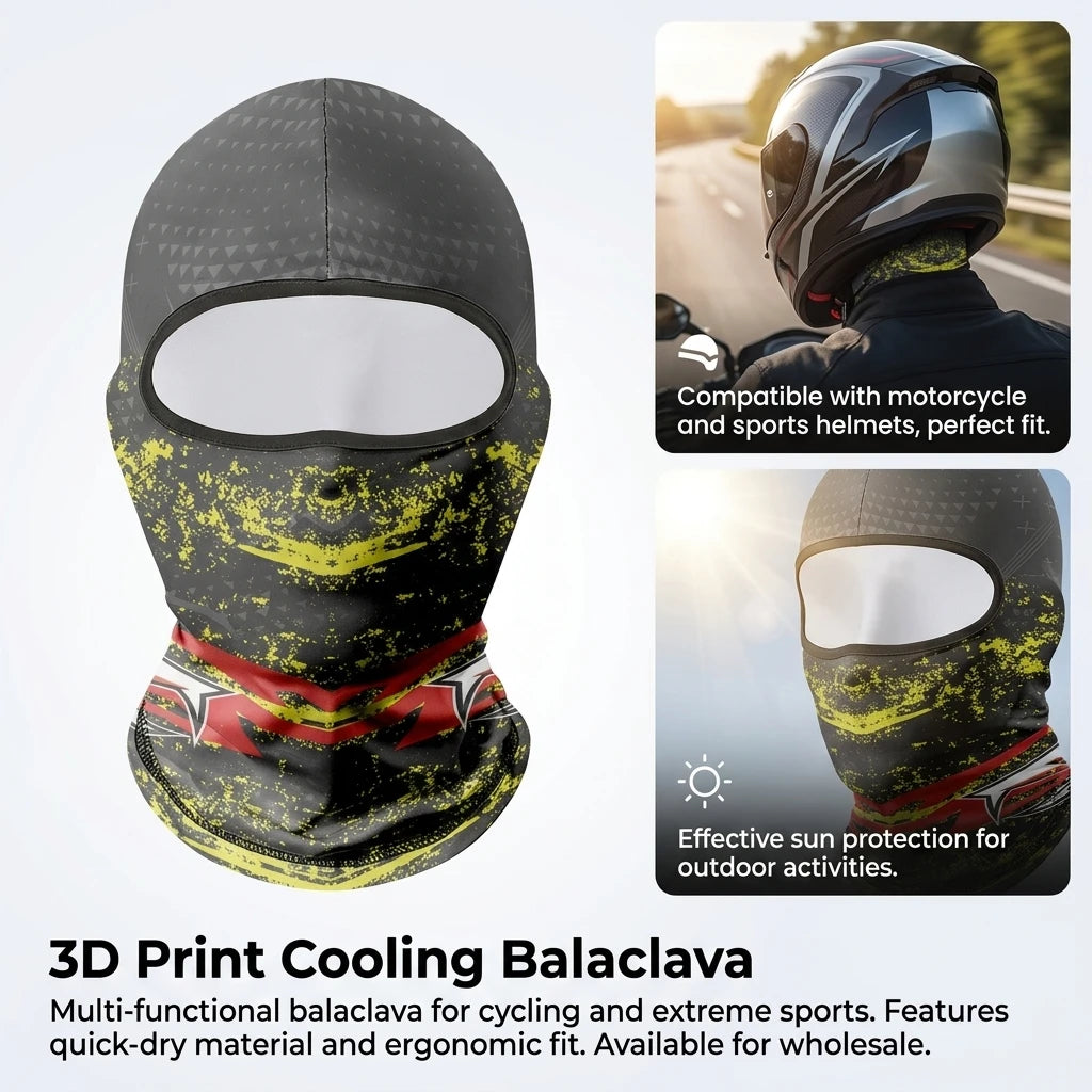 3D Breathable Ice Silk Cycling Mask Sun-Protection Neck Gaiter for Outdoor Sports Peaceful Pleasures Health and Wellness