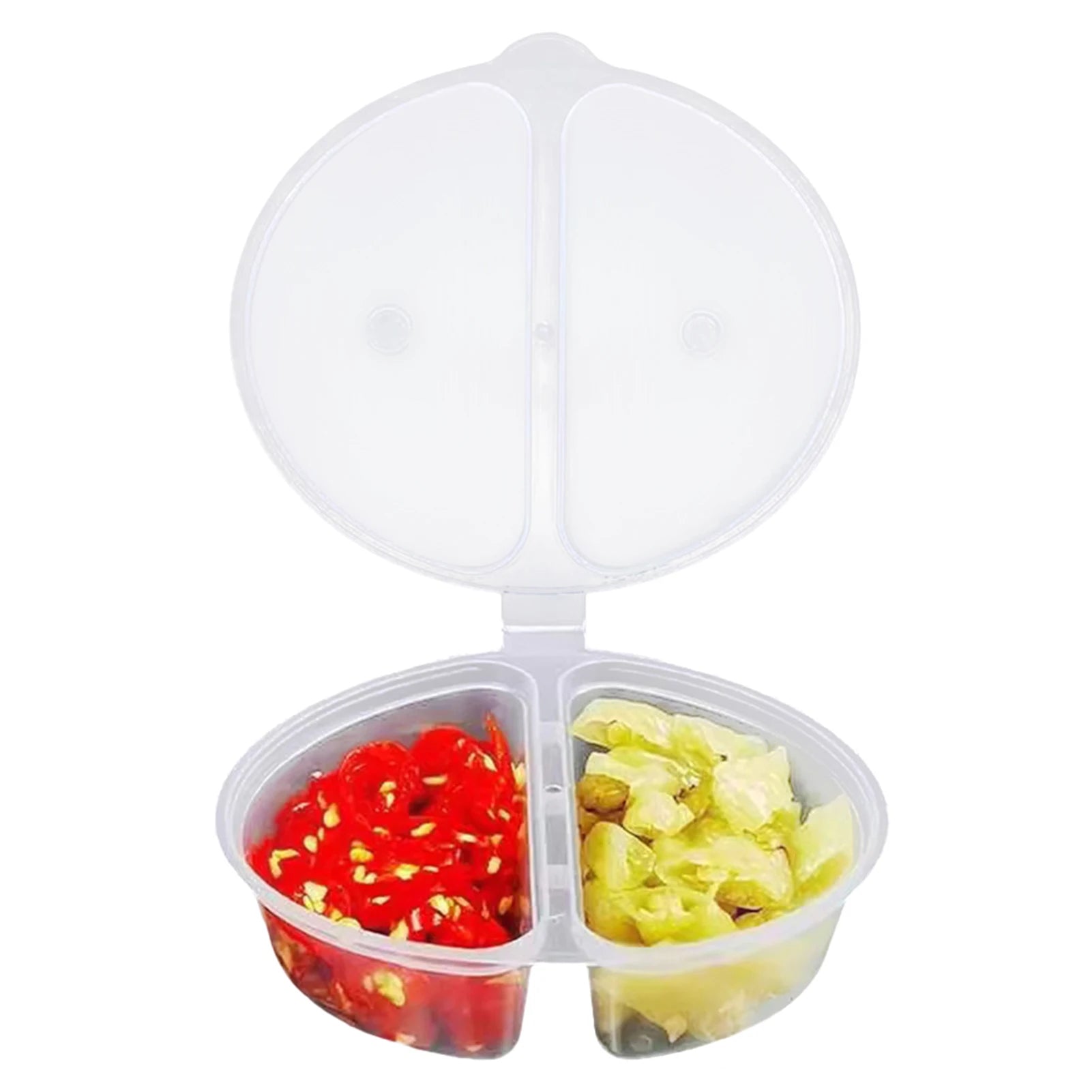 2 Compartment Snack Sauce Containers Good Sealing without Water Leakage Containers for Peanut Butter or Condiments Peaceful Pleasures Health and Wellness