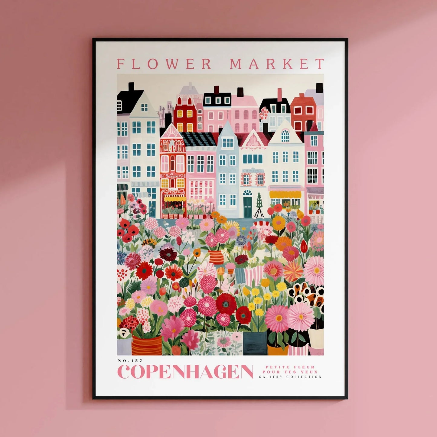 Amsterdam Flower Market Canvas Wall Art | Botanical Boho Print