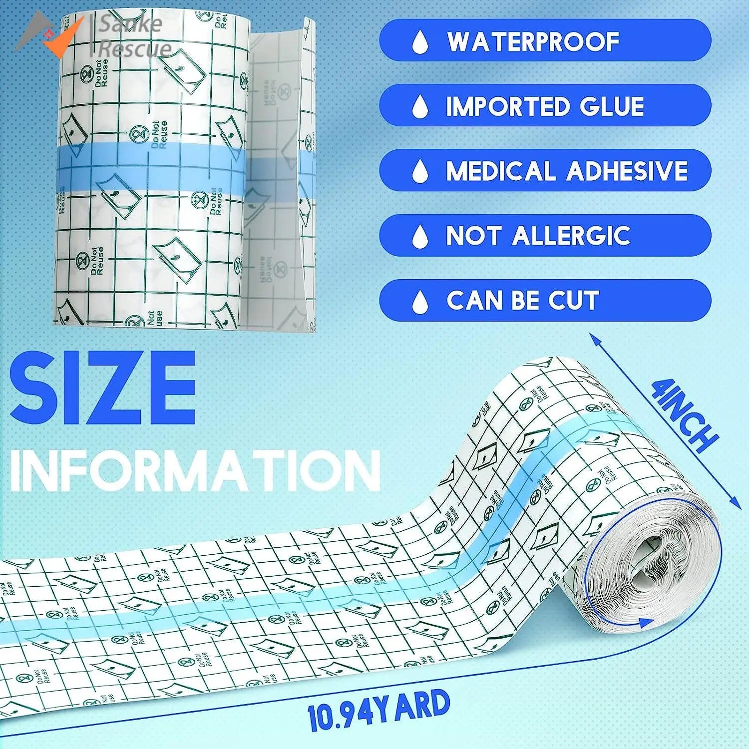 Transparent Dressing Adhesive Bandage Waterproof Clear Bandages Stretch Tape Tattoos Swimming Travel Outdoor Camp Emergency Kits Peaceful Pleasures Health and Wellness