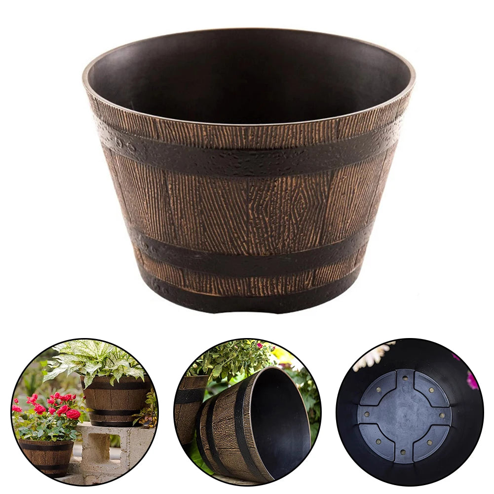 Garden Whiskey Bucket Succulent Flowerpot Indoor Outdoor Planting