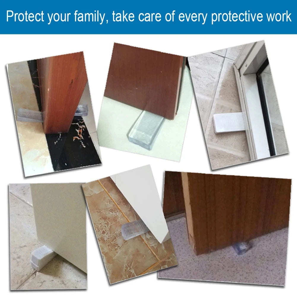 1X Rubber Door Stopper Home Anti-collision Safety Silicone Anti Slip