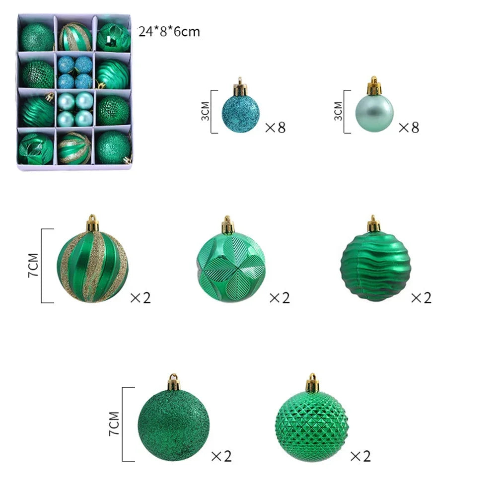 Shatterproof Christmas Ball Ornaments Set of 26 | Multi-Color
