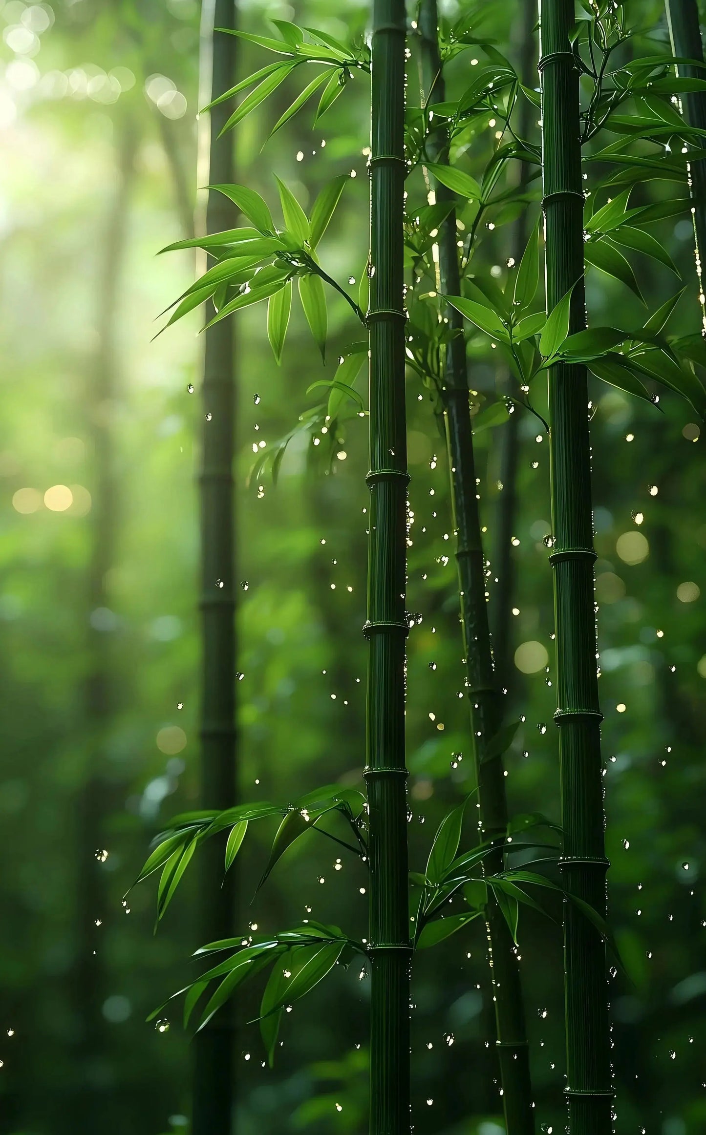 Bamboo Forest Flowers Scenery Canvas Wall Art | Home Décor