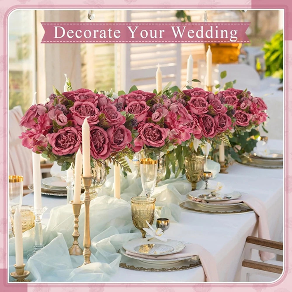 Silk Artificial Peony Bouquet | Wedding, Home & Party Decor