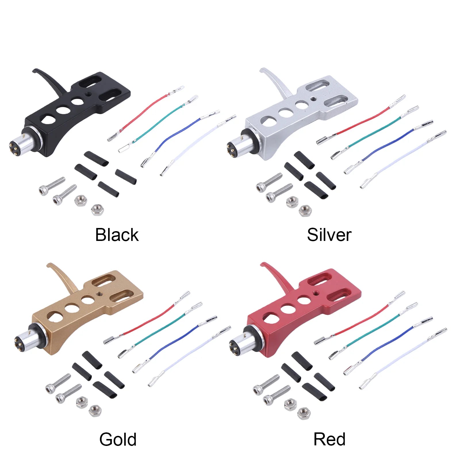 Cartridge Headshell Stylus Holder with 4 Lead Wires Universal Phono Headshell for LP Vinyl Pickup Record Player Phonograph Peaceful Pleasures Health and Wellness