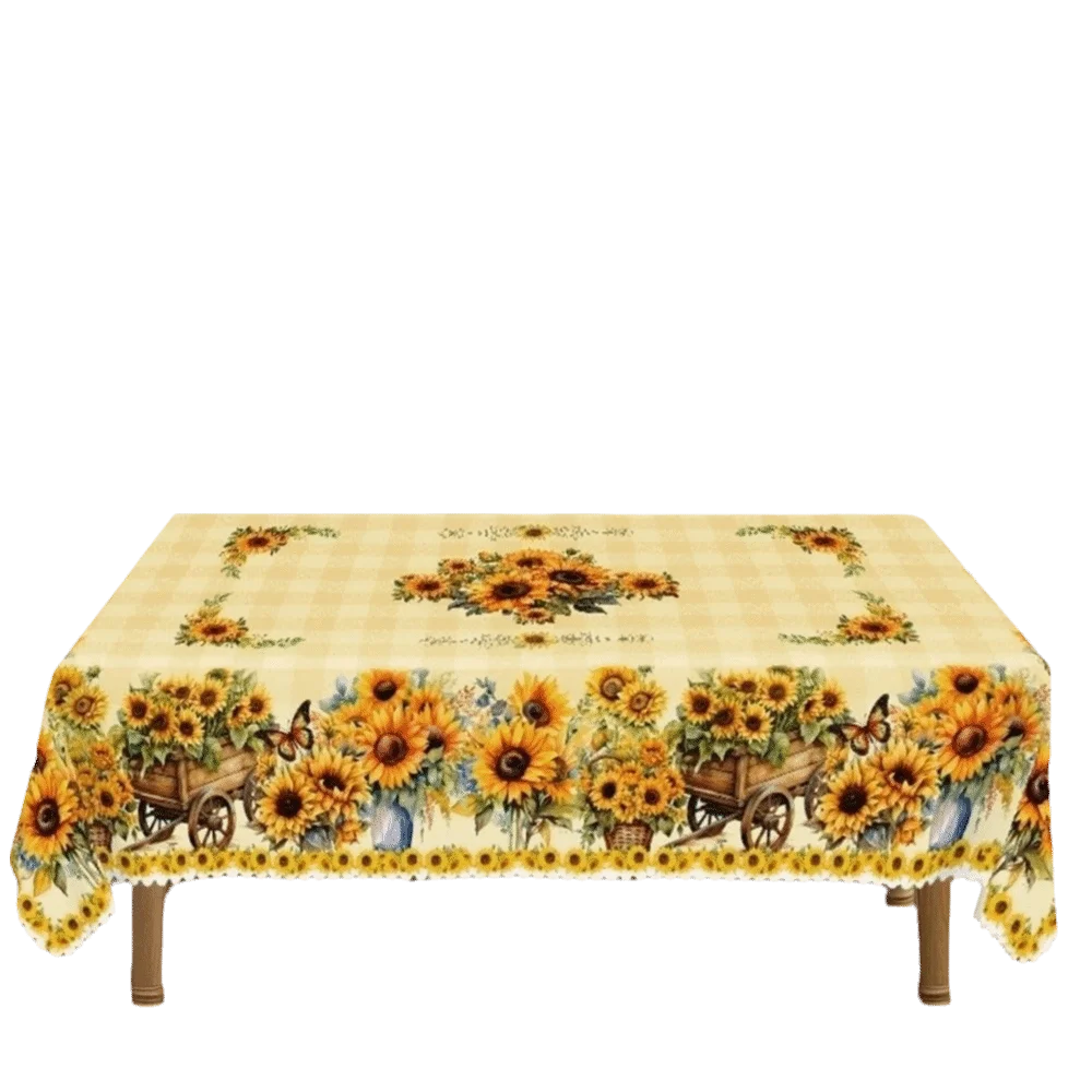 Floral Jacquard Tablecloth | Waterproof Holiday Table Cover