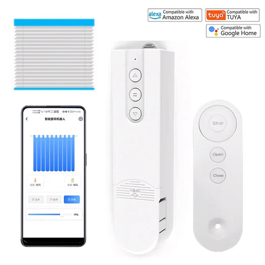 Tuya Smart Blind Motor Wifi Automatic Electric Roller Shutter Shadows App Control Lifting Curtain Opening Closing Driver Peaceful Pleasures Health and Wellness
