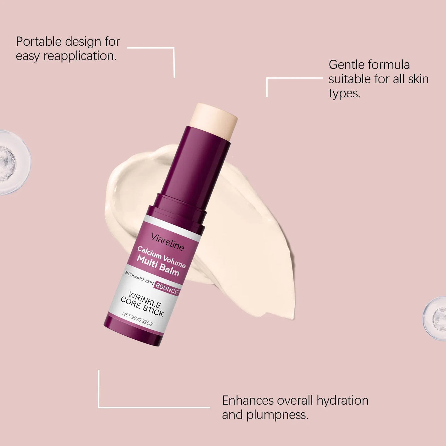 Viareline Facial Moisturizing Stick | Anti-Wrinkle, Pores & Lip