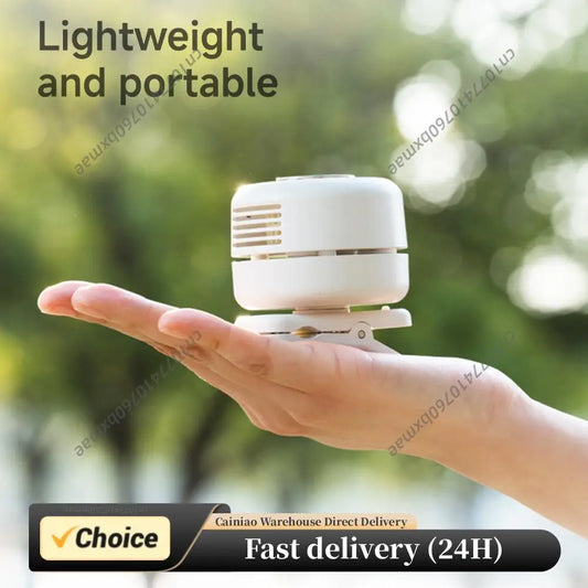 Silent Small Clip Fan 3 Speed Adjustable Mini Electric Fan Type-C Rechargeable for Travel Outdoor Office Women Men Gifts Peaceful Pleasures Health and Wellness