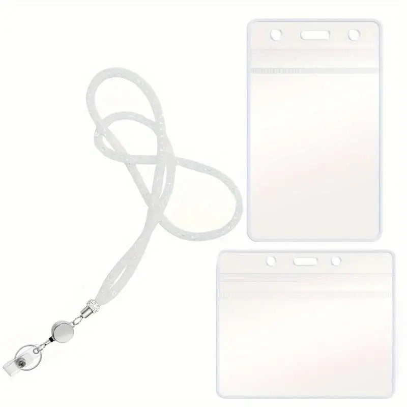 Rhinestone Lanyard Retractable Keychain Bling Crystal ID Badge Holder Key Chain Neck Lanyard for Women Men Work ID Card Peaceful Pleasures Health and Wellness silvery