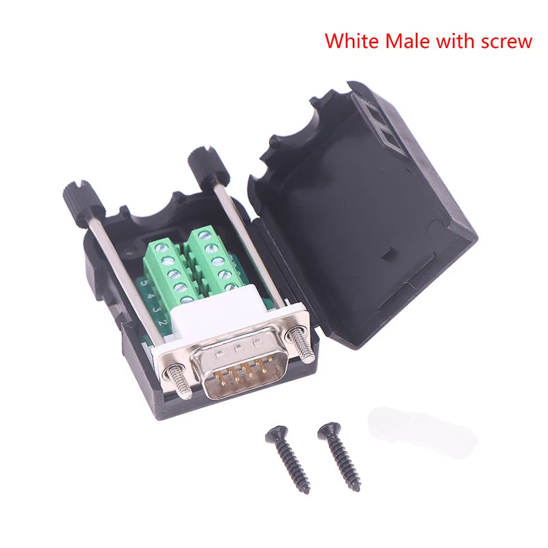 DB9 Serial Adapter RS232/485/422 Connector Male Female 9 Pin Breakout Terminal COM Connector 21-24 AWG Wire Solderless Peaceful Pleasures Health and Wellness A2