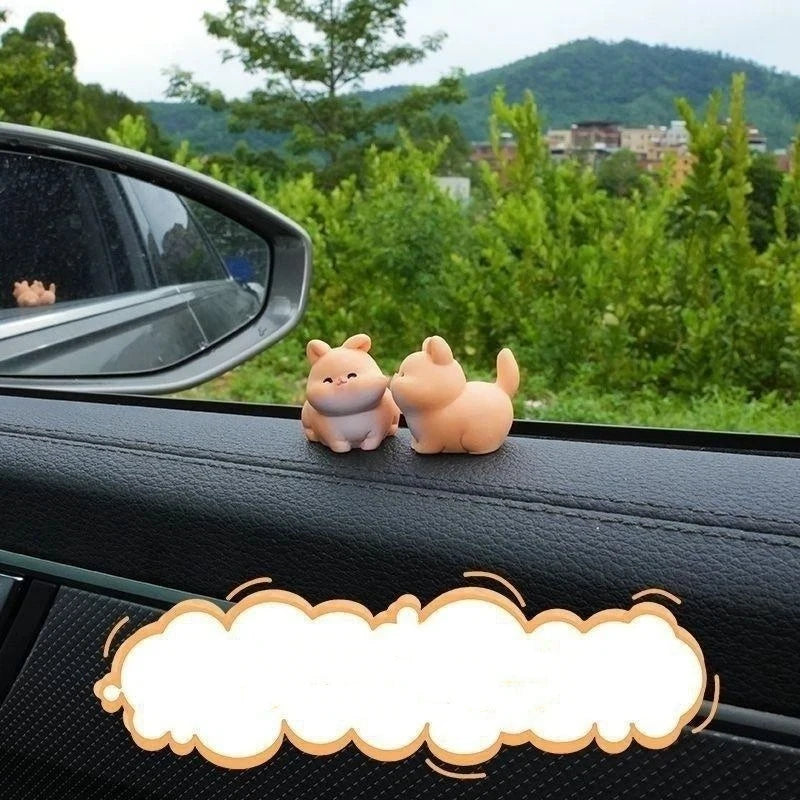 Cute Kissing Animal Resin Figurines | Car & Desk Decor 2pc