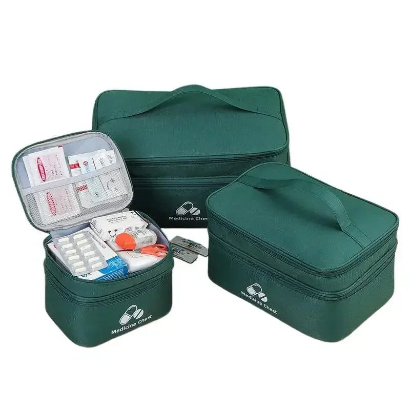 Double Layer First Aid Kit Bag – Oxford Cloth Travel Organizer