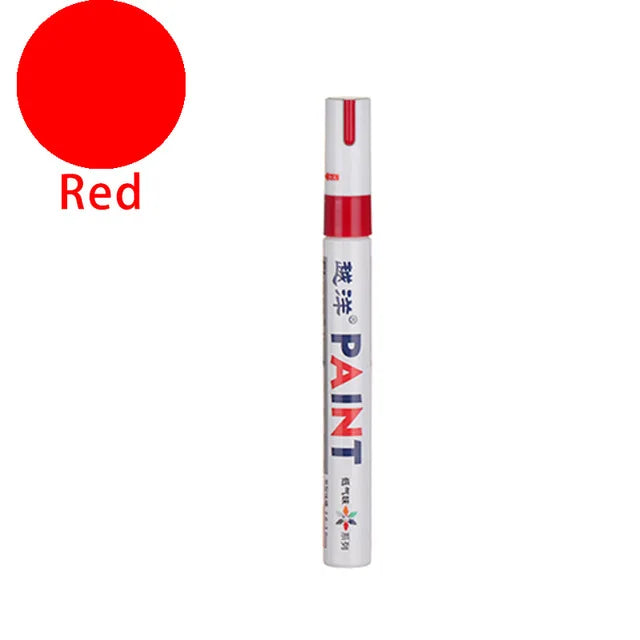 12 White Waterproof Rubber Permanent Paint Marker Pen Car Tyre Tread