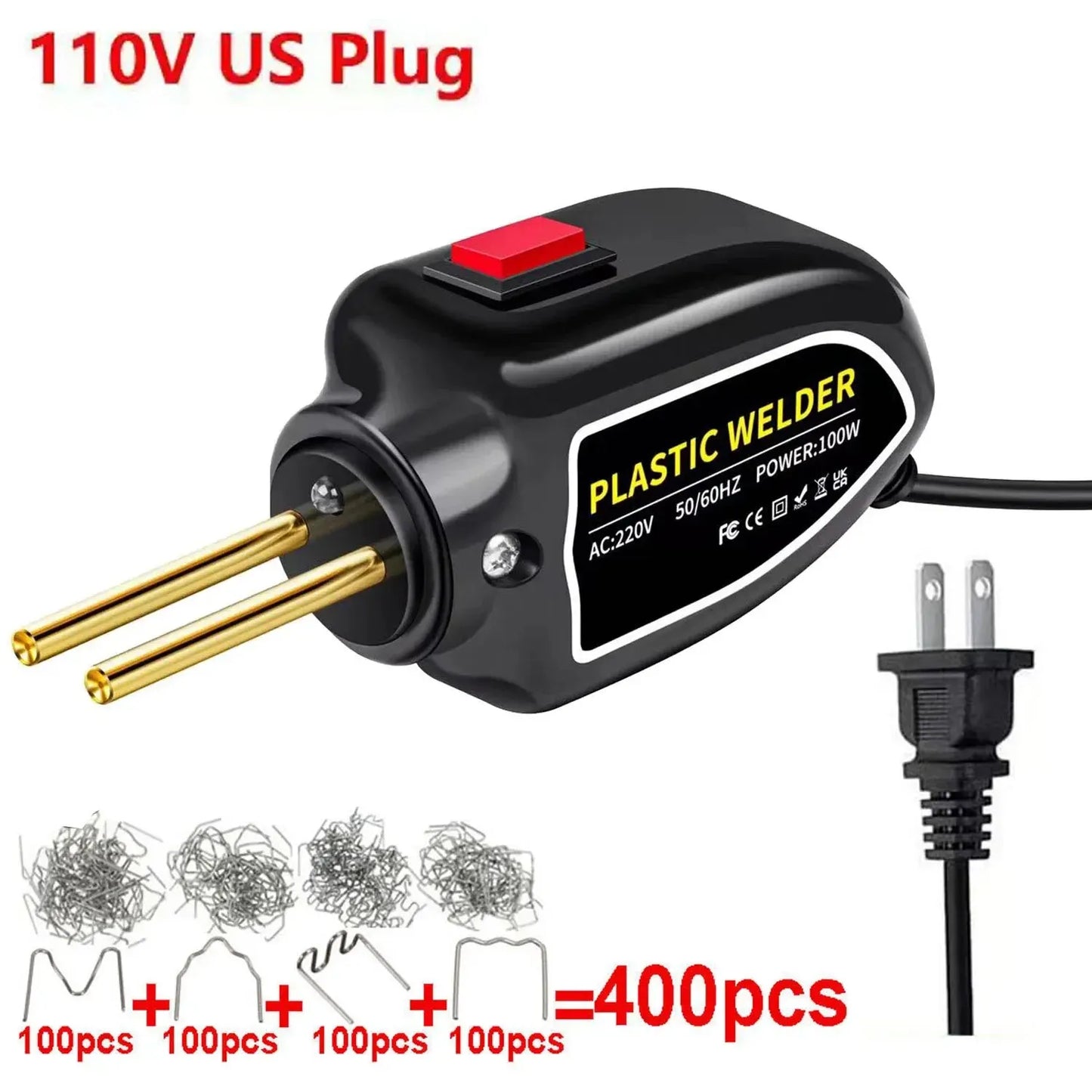 New Heat Gun Plastic Welding Machine Bumper Soldering Iron Staples Bumper Repair Car Tools Kit HOT Stapler Plastic Welder Peaceful Pleasures Health and Wellness 110V MINI2 400