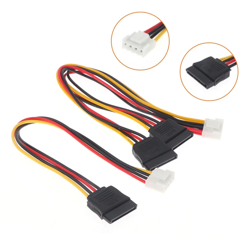 1pc 4Pin To SATA Power Cable For Hikvision DAHUA Mini VCR IP Camera CCTV Hard Disk Power One To One/One To Two VH3.96 Peaceful Pleasures Health and Wellness