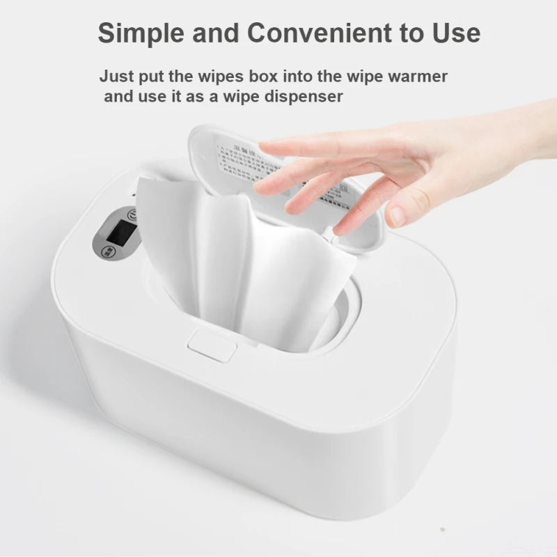 Baby Wipe Warmer | Digital Display & Adjustable Temp, USB