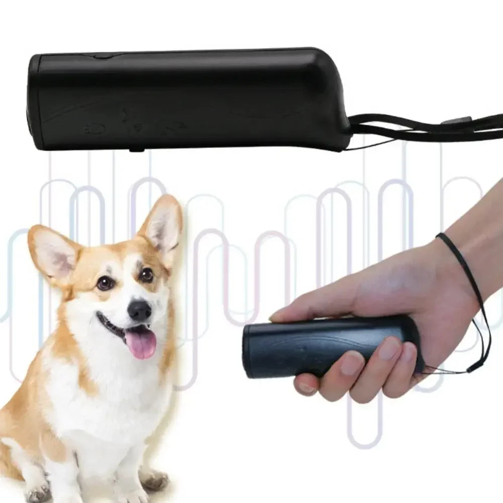 LED Ultrasonic Dog Trainers Sonic Repellent Handheld Anti Barking Device Anti-Barking Silent Commands Dog Trainer Devices Peaceful Pleasures Health and Wellness