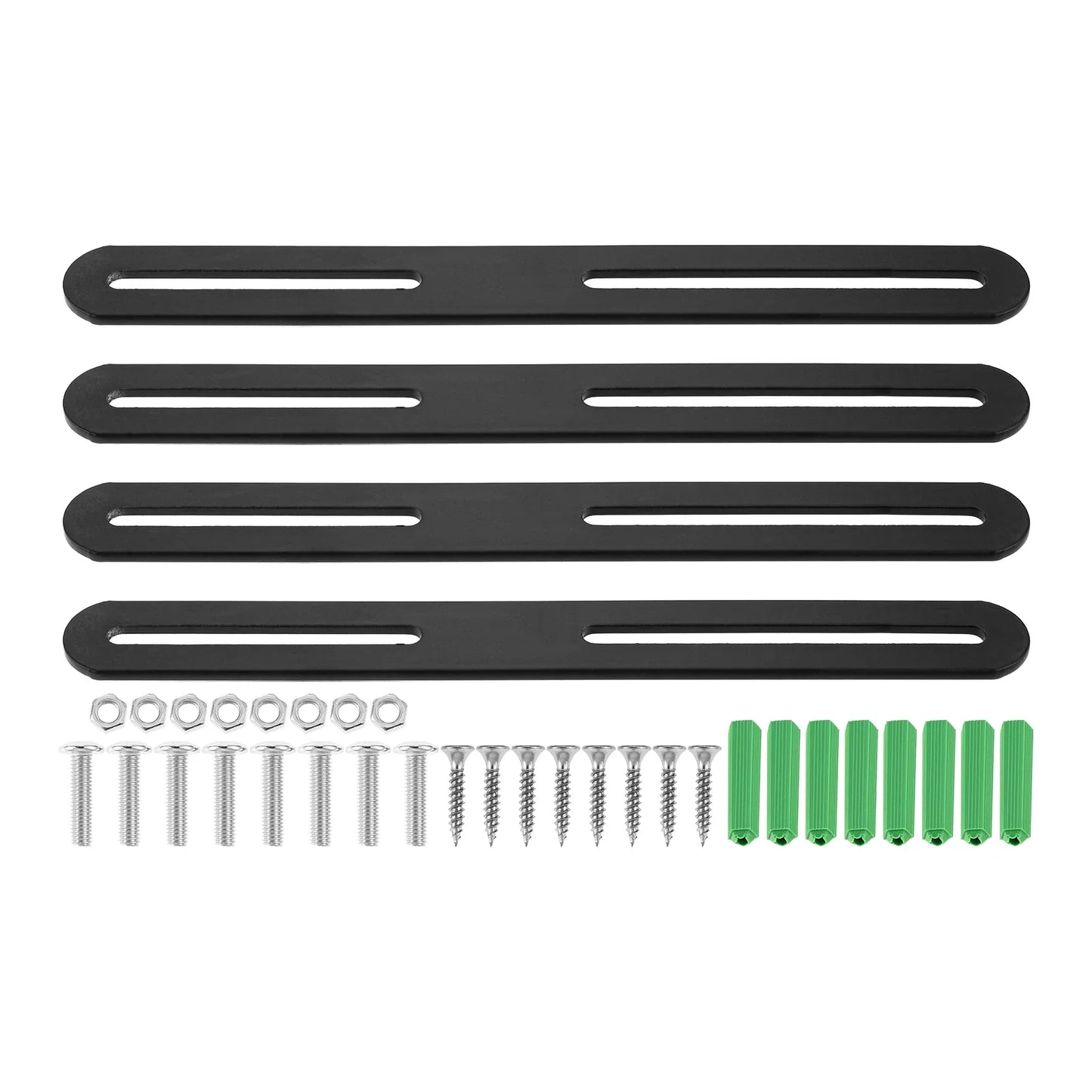 Black Stainless Steel Slotted Corner Braces – Heavy Duty 4-Pack