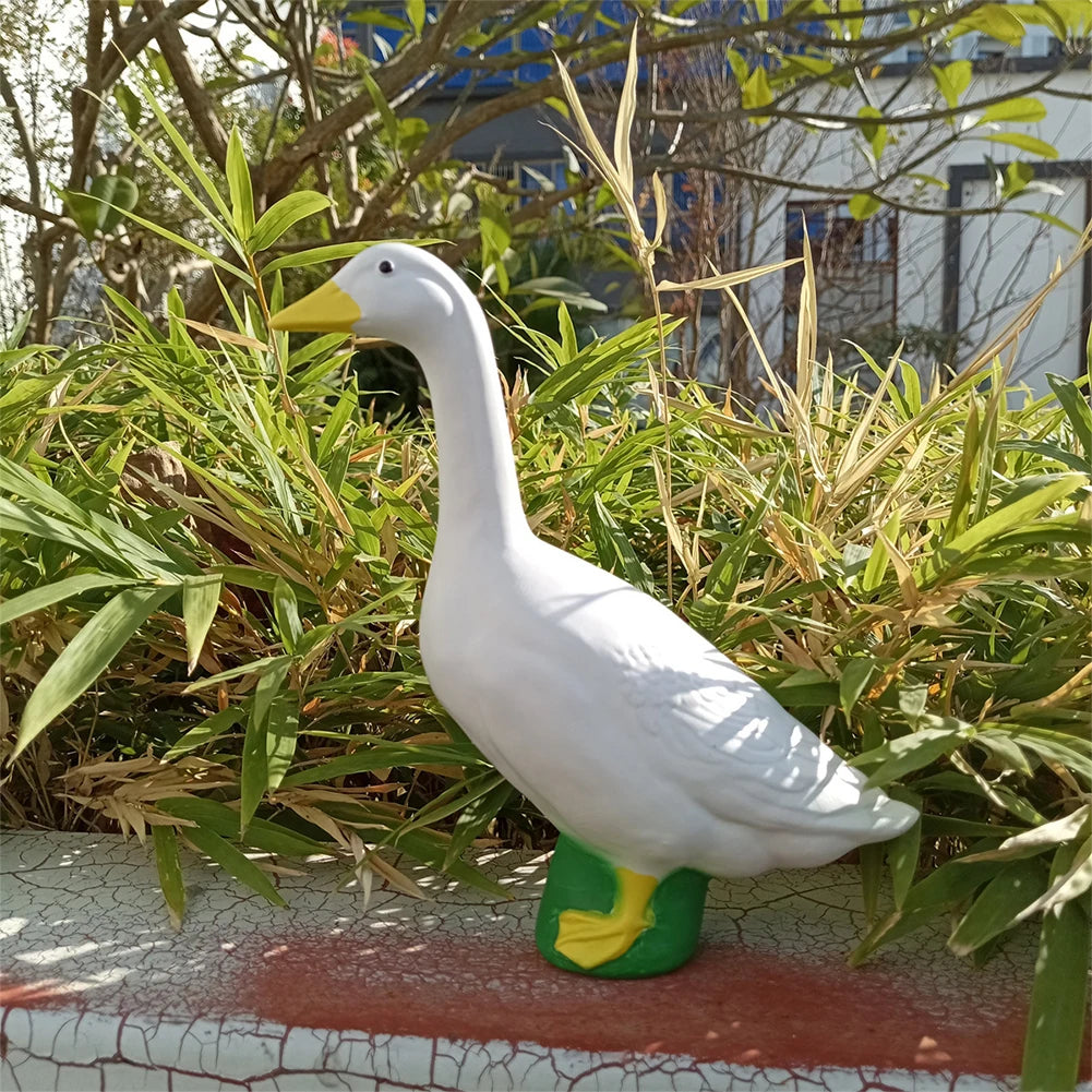 Large White Goose Statue | Resin Garden & Home Decor Sculpture