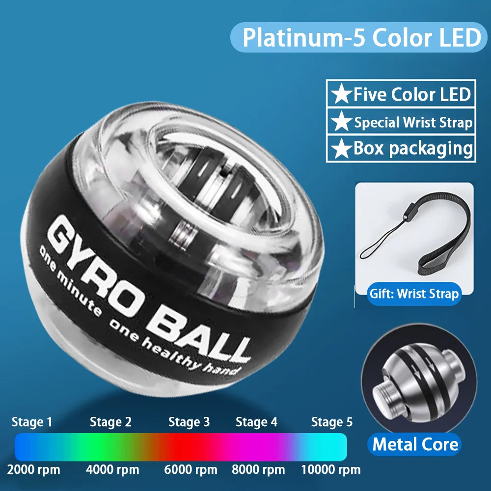 LED Autostart Gyroscopic Wrist Ball – Arm & Grip Trainer