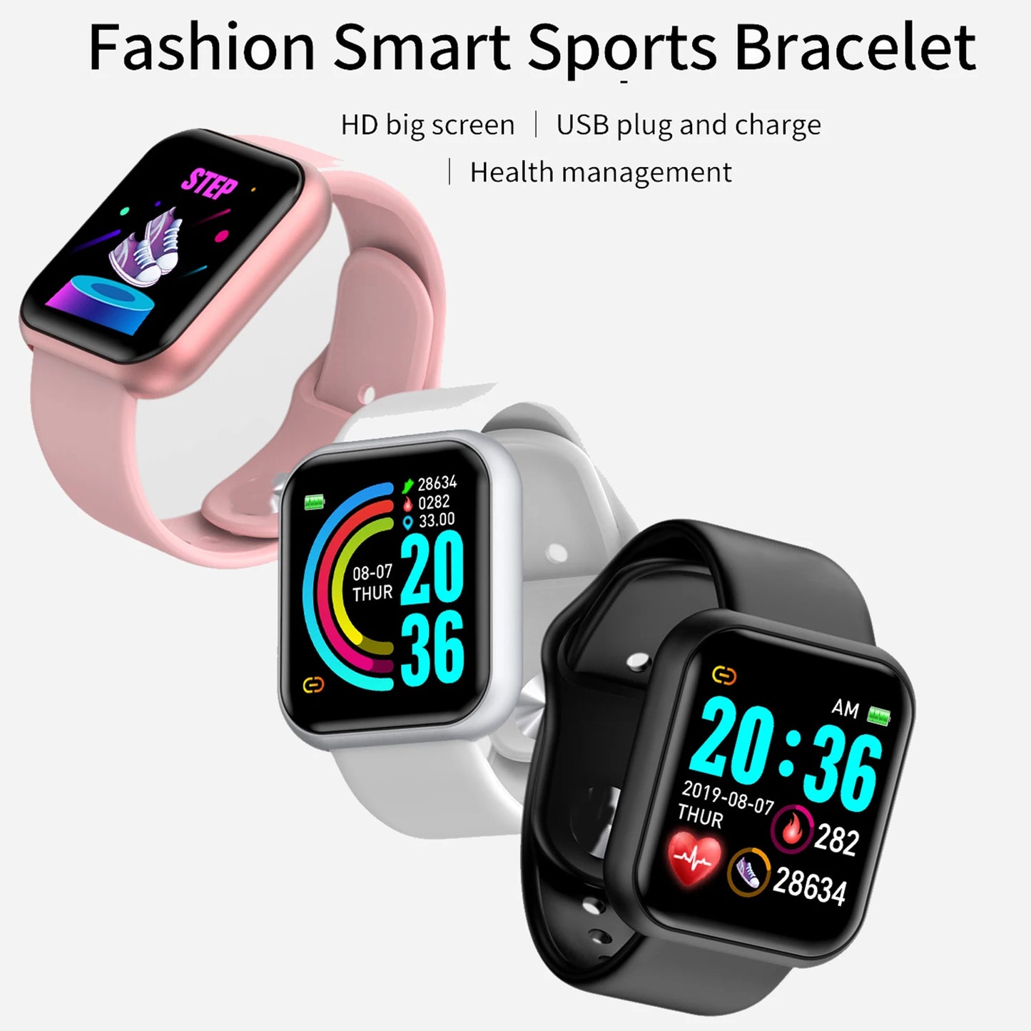 Y68 Smart Watch – Fitness Tracker, Heart Rate & Sleep Monitor