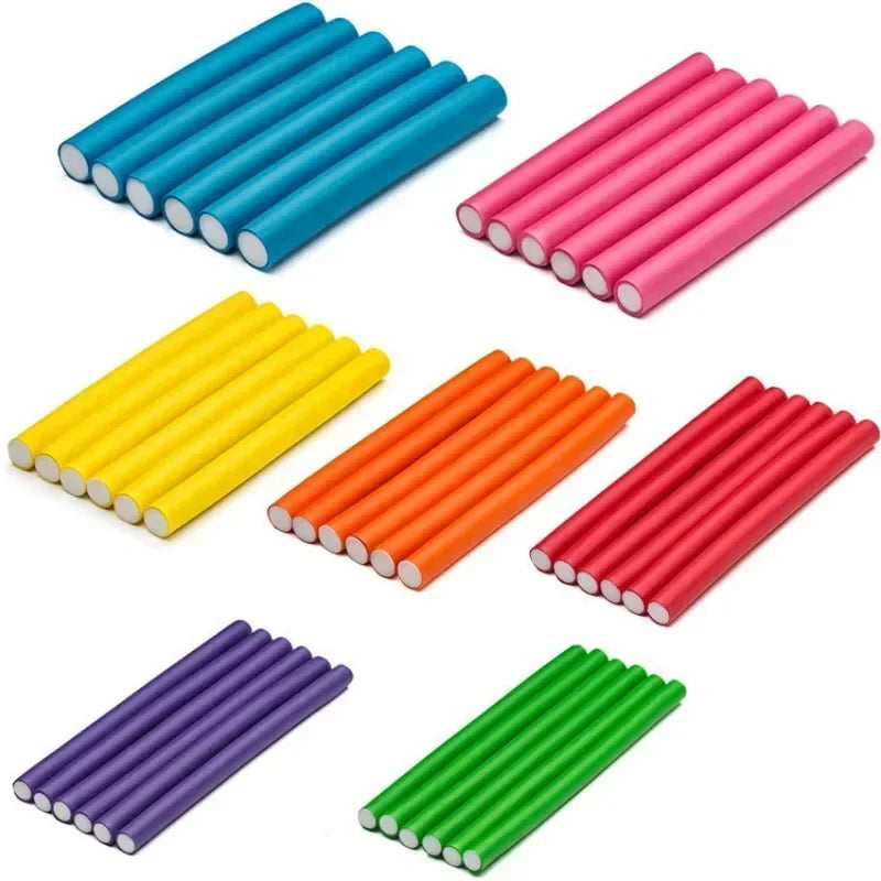 42pcs/Set Flexible Curling Rods Hair Twist Flexi Rods Hair Curlers Set Twist Foam Hairs Rollers DIY No Heat Hair Rods Rollers Peaceful Pleasures Health and Wellness