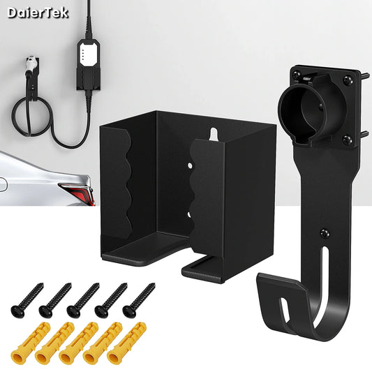 EV Charger Wall Mount Kit – J1772 Holster & Cable Holder Peaceful Pleasures Health and Wellness Black box United States
