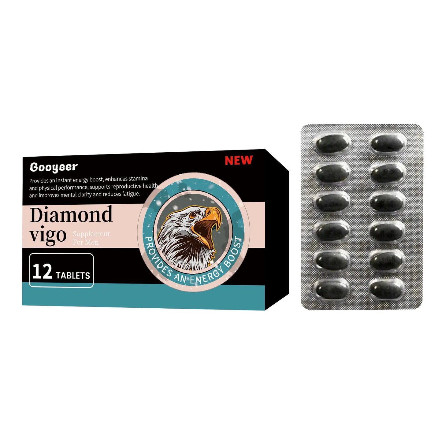 Diamond Vigo Men's Daily Vitality Supplement – 12 Tablets