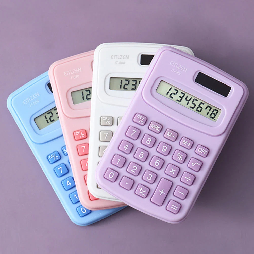 Portable Mini Calculator – 8-Digit LED, Macaron Colors
