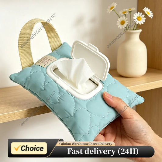 Car Tissue Box Holder Waterproof Hanging Baby Wipe Pouch for Stroller Headrest Portable Travel Paper Organizer Bag Accessory Peaceful Pleasures Health and Wellness