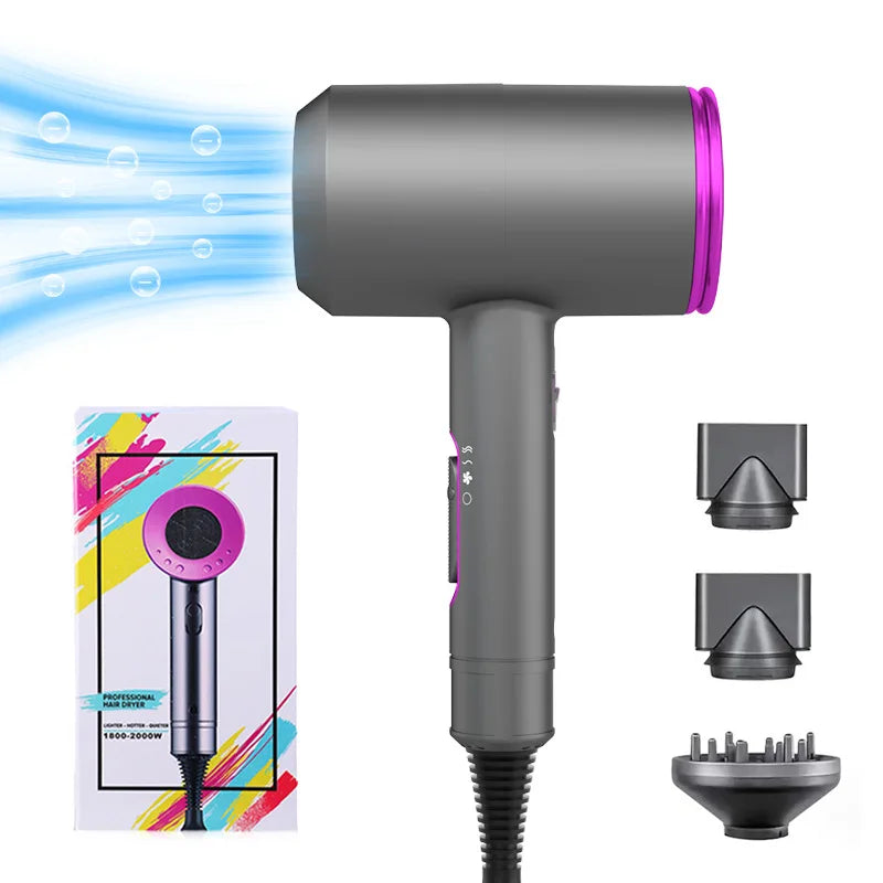 Professional Hair Dryer With High Air Volume And Quick Drying Negative Ion Hair Care EU/US/UK/AU Plug For Home Use Hair Dryer Peaceful Pleasures Health and Wellness