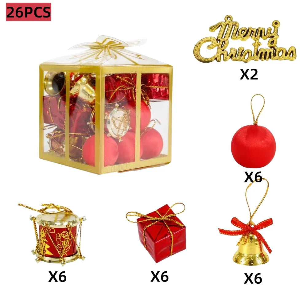 26-Piece Christmas Ball Ornaments Set | Tree Hanging Decor