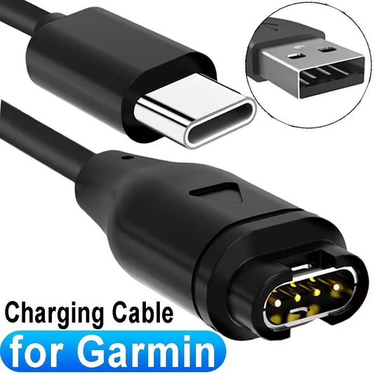 1M USB Charging Cable For Garmin Fenix 7 7S 7X 6 6S 6X 5 5X 5S Plus Vivoactive 3 Forerunner 945 935 245 255 Charger Cable Dock Peaceful Pleasures Health and Wellness