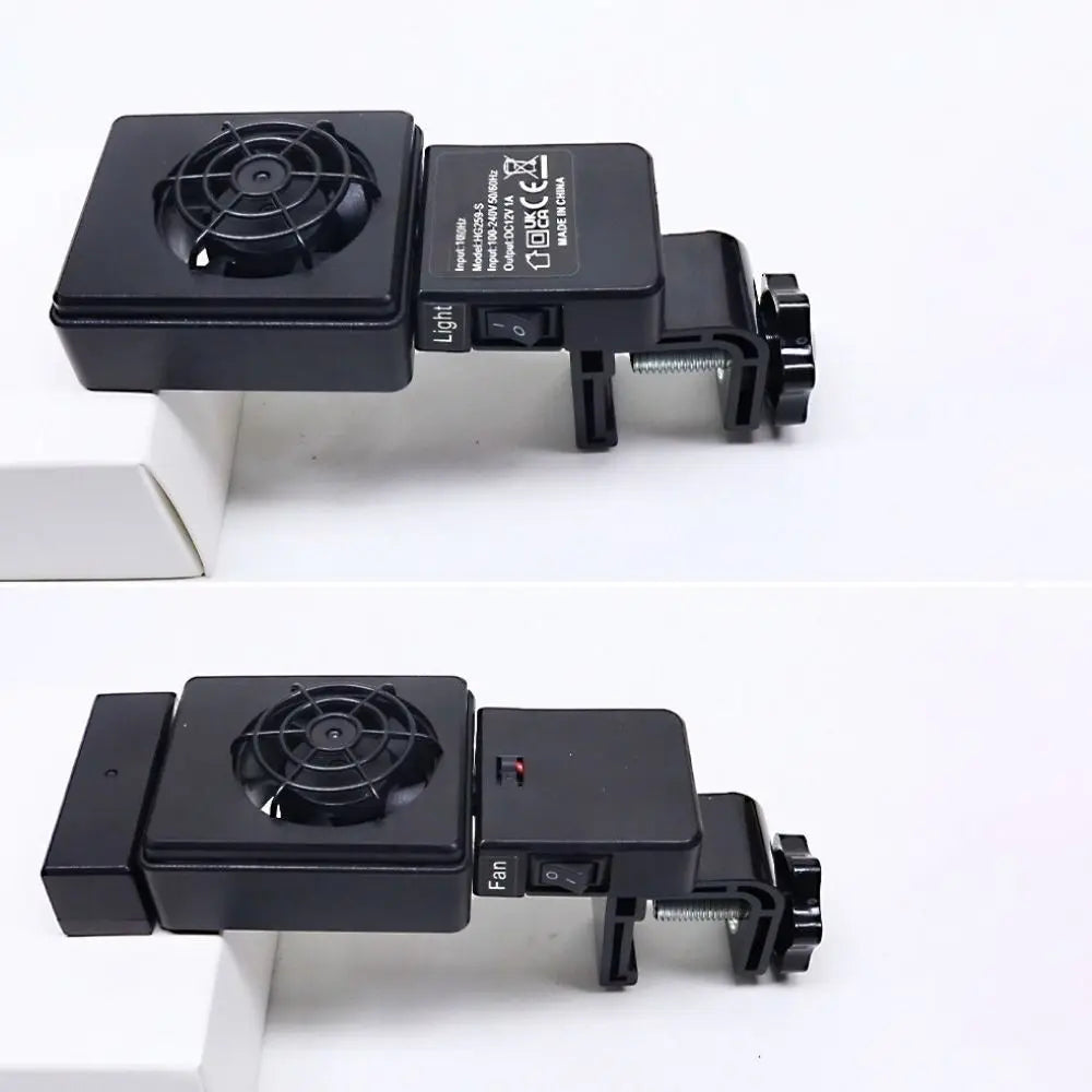 180° Rotation Silent Aquarium Cooling Fan – Wall Mount & Light