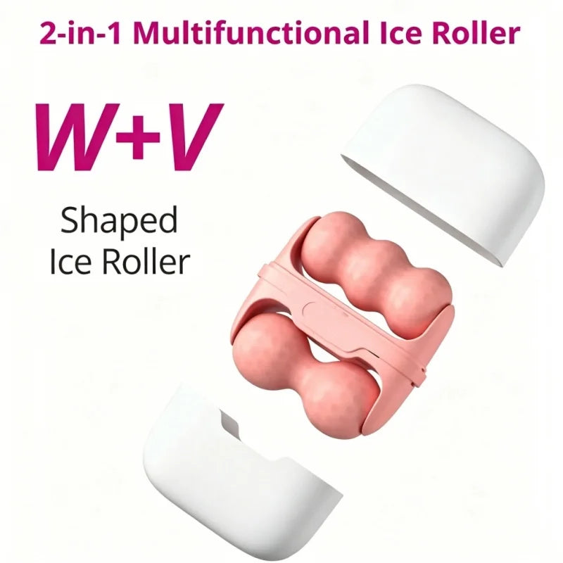 Mini Face Ice Roller – Dual-Sided V & W Skin Massager