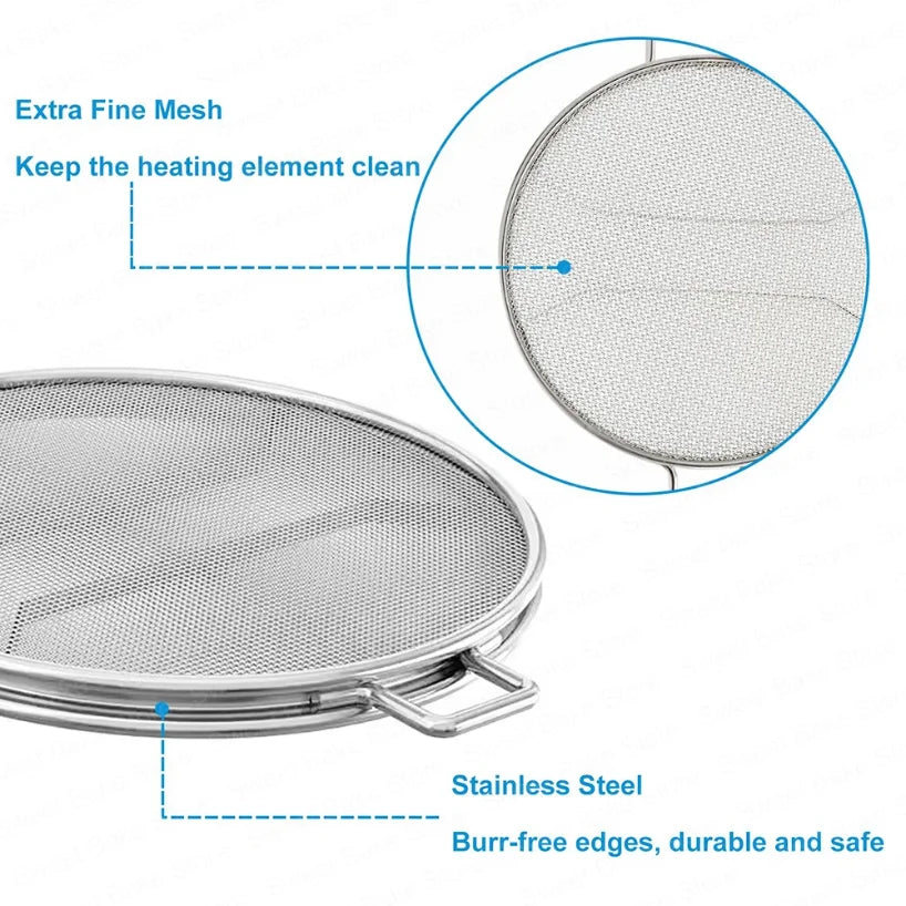 2-Pack Stainless Steel Splatter Shield for Ninja Foodi IG600 IG601