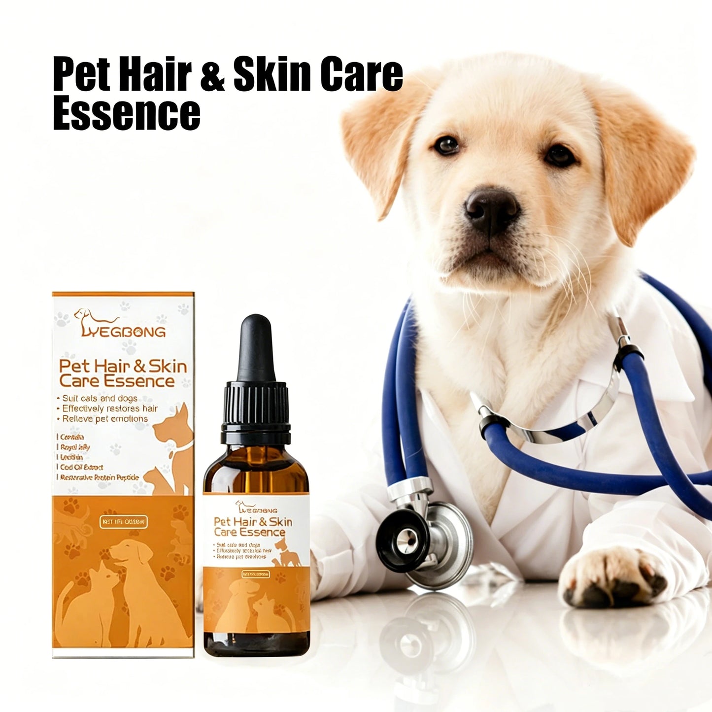 Yegbong Pet Hair Care Essence – Soothe Itching & Shine Coat