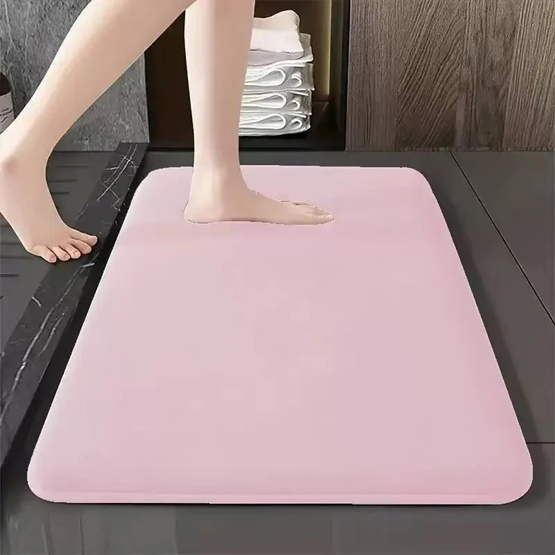 Super absorbent floor mat, super absorbent bath mat, super anti slip coral velvet bathroom floor mat, door mat Peaceful Pleasures Health and Wellness Pink 400MMx600MM