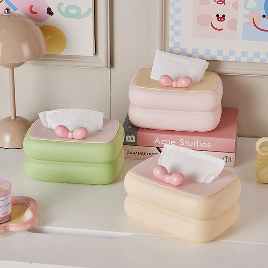Candy Color Tissue Box Cover Tissue Holder Dispenser Plastic Tissue Organizer for Night Stands Bedrooms Office Peaceful Pleasures Health and Wellness