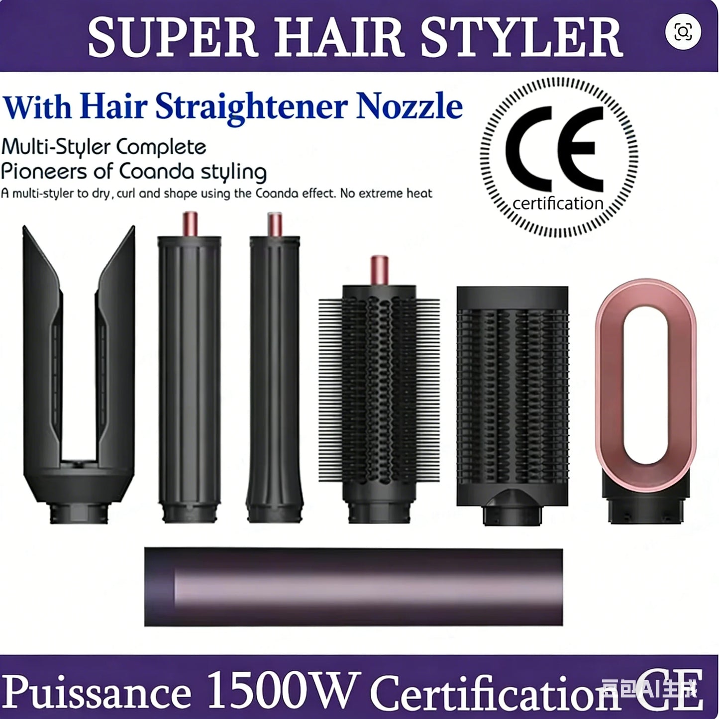 2026 NEW 6-in-1 Multi Hair Styler Professional Curling Iron Hot Air Brush Curling Barrel Hair Dryer for Curly Hair Peaceful Pleasures Health and Wellness