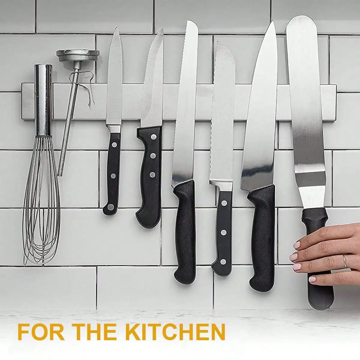 Leeseph Magnetic Knife Holder for Wall, Multipurpose Stainless Steel Magnetic Knife Strip Knife Rack, Kitchen Utensil Organizer Peaceful Pleasures Health and Wellness
